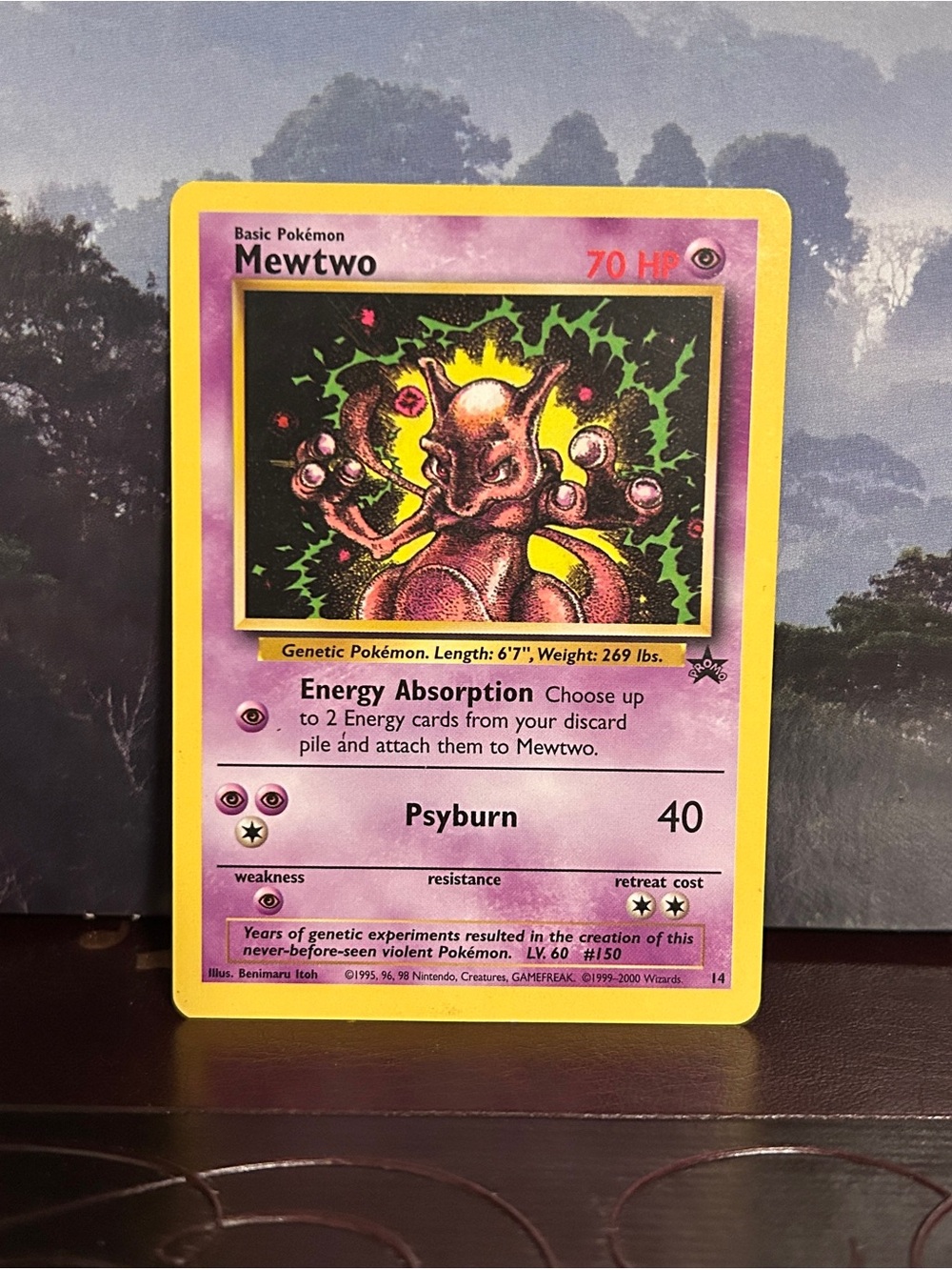 Pokemon Card Mewtwo Black Star Promo #14 Wizards Of The Coast